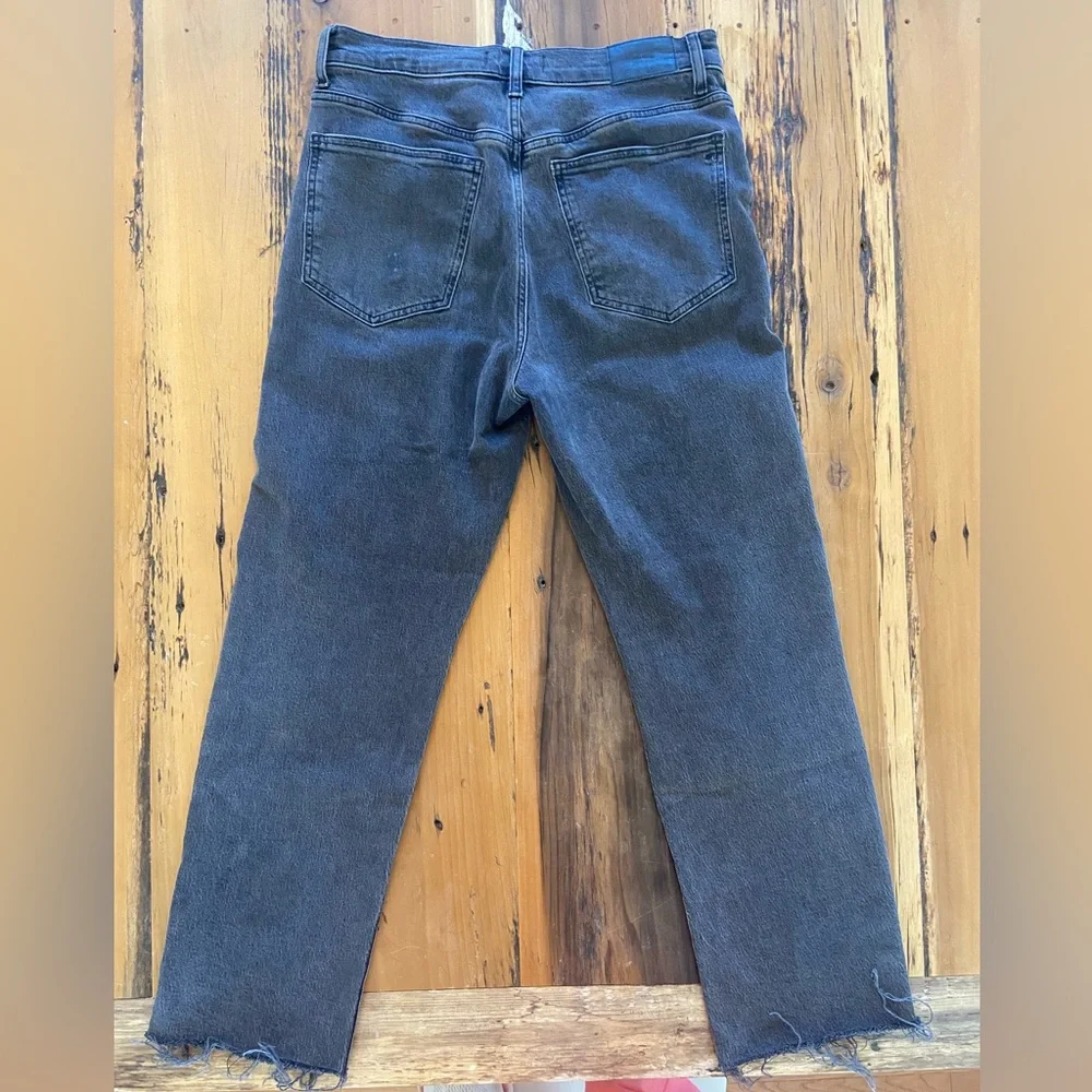 Madewell 90s Straight Crop Jeans  Washed Black Size 28 - Picture 3 of 5